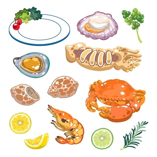 Plato de mariscos frescos