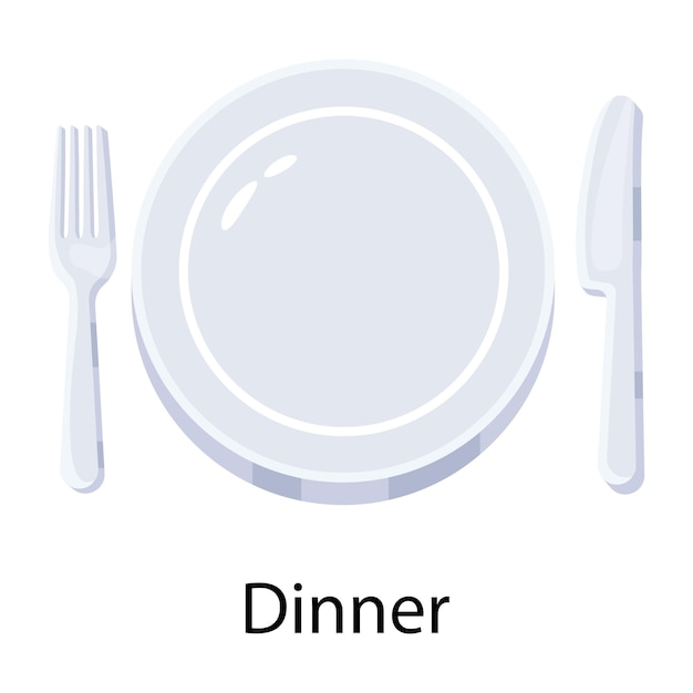 Un plato con la palabra cena está etiquetado con la palabra cena.