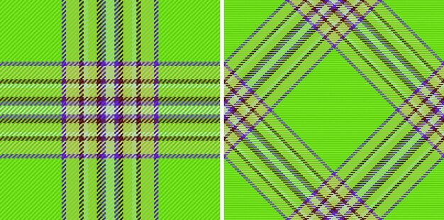 Plato de patrón sin costuras de vector de fondo de tartan con una textura de tela de control en el conjunto