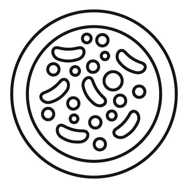 Plato de Petri con una colonia de bacterias que crece en él