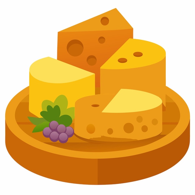 un plato de queso con un montón de queso en él