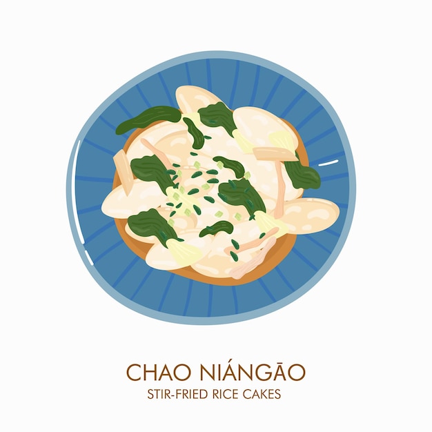 Vector platos chinos, ilustración vectorial de comida asiática