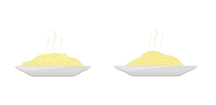Vector platos con pasta