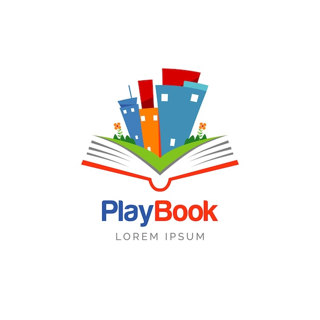 Play book education logo signo símbolo icono