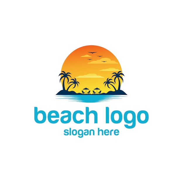 Playa logo vectores