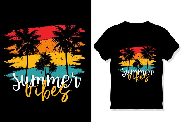 Playa Verano camiseta Diseño Vector Familia Vacaciones Camiseta Gráfico Verano Sol Camiseta Diseño