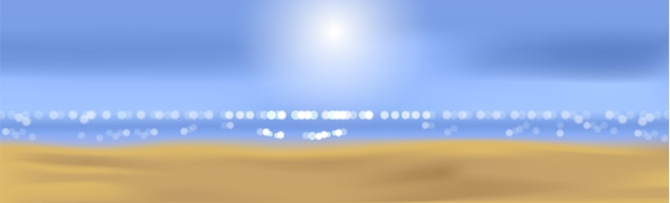 Vector playa de verano