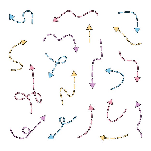 Playful Wavy Arrow Vector Collection