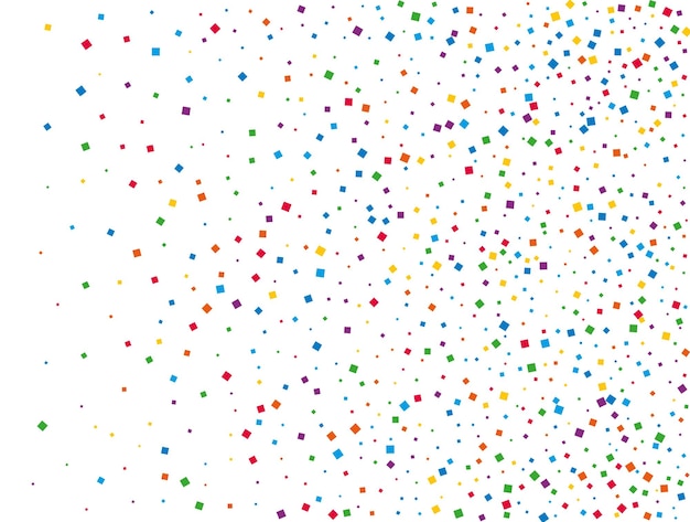 Plazas de arco iris Confetti Confetti celebración Arco iris caído decoración abstracta para fiestas cumpleaños celebrar aniversario o evento festivo Decoración del festival Ilustración vectorial