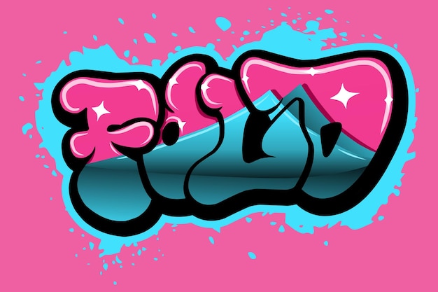 Plegado en el estilo del arte del graffiti