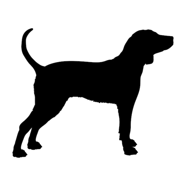 Plot del perro silueta del sabueso razas de perros logotipo vector del monograma del perro