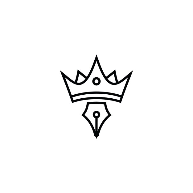 La pluma de la corona del escritor real
