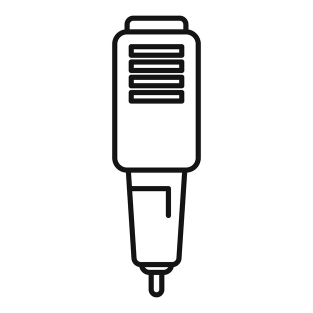 Pluma eléctrica para grabado sostenida por un grabador profesional