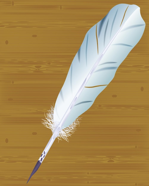 Vector pluma de ganso