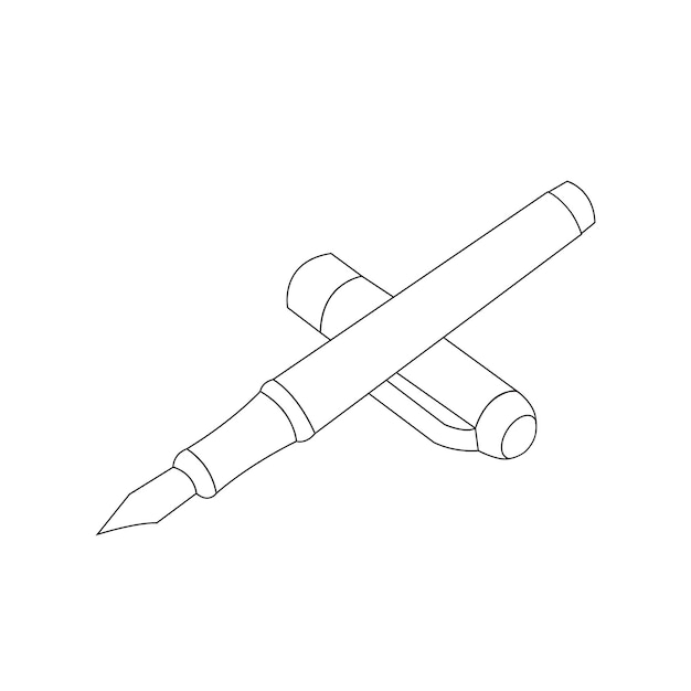 Pluma de ilustración vectorial