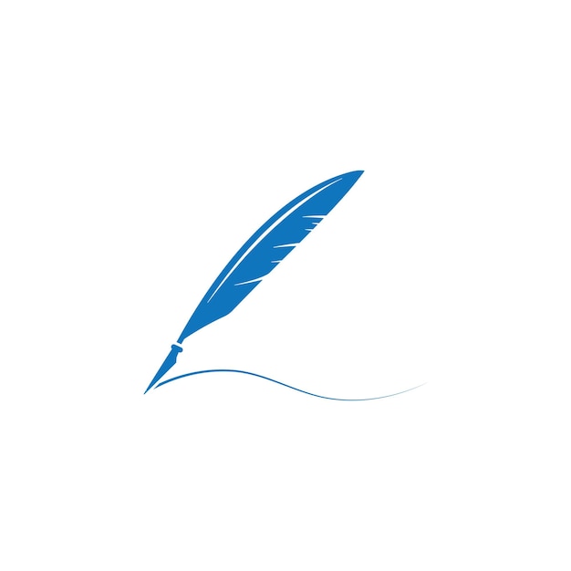 Pluma pluma escribe signos iconos de plantilla de plantilla de logotipo