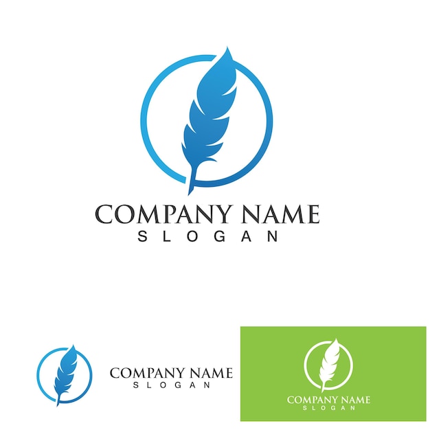 Pluma pluma escribe signos iconos de plantilla de plantilla de logotipo
