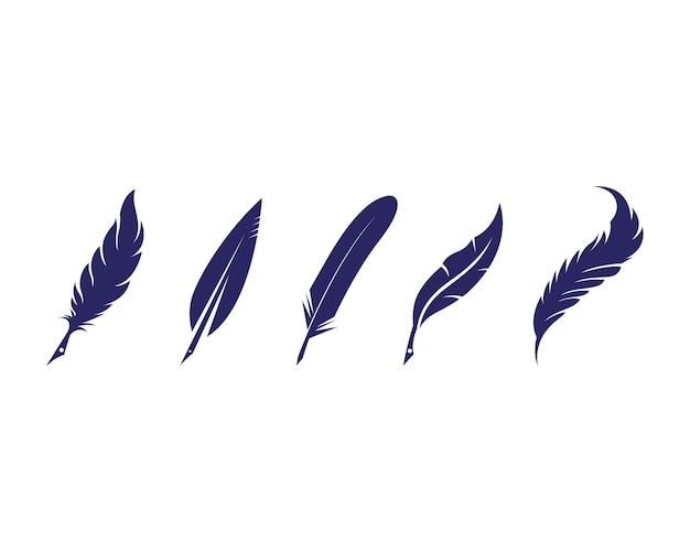 Pluma pluma Logo plantilla