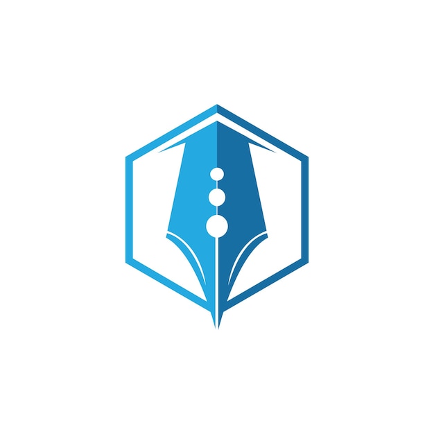 Pluma pluma Logo plantilla