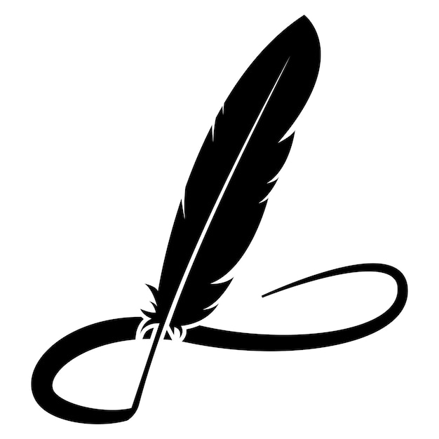 Pluma de pluma Template de logotipo Diseño de íconos vectoriales