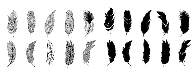 Pluma set colección clipart