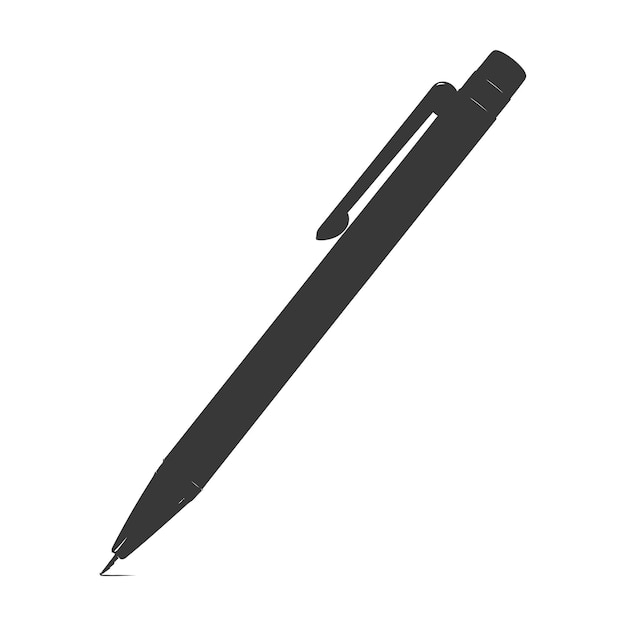 Vector pluma de silueta para papelería personal sólo color negro