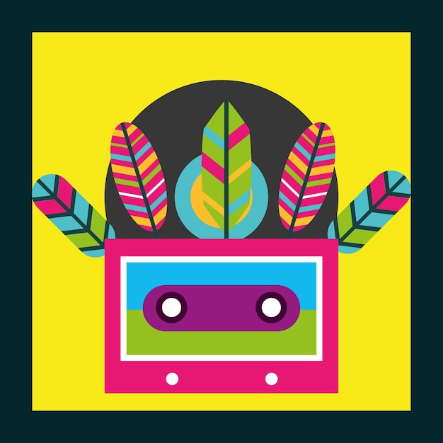 plumas de cassette musical espíritu libre