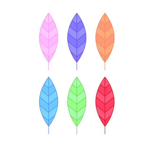 Plumas de colores estilo étnico ilustración vectorial