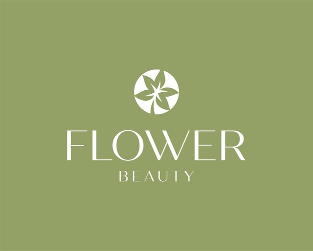 Plumeria Jasmine Frangipani Flower Beauty Spa Minimalista Diseño de logotipo vectorial elegante Ilustración del diseño del logotipo