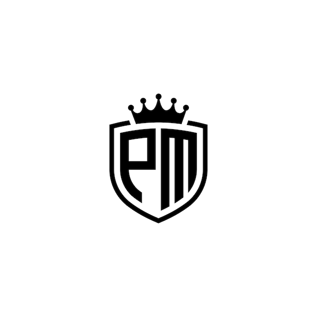 PM monograma logotipo diseño carta texto nombre símbolo monocromo logotipo alfabeto carácter simple logotipo