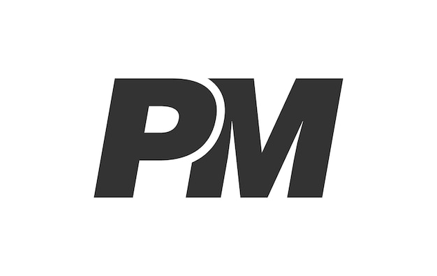 PM Techno Editable Font Logo para marca corporativa Diseño futurista audaz con ideas tipográficas únicas Tipo personalizado mínimo y letra dinámica