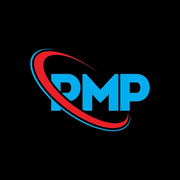 PMP logotipo PMP letra PMP letra diseño de logotipo Iniciales PMP logotipo vinculado con círculo y mayúscula monograma PMP tipografía para negocios de tecnología y marca inmobiliaria