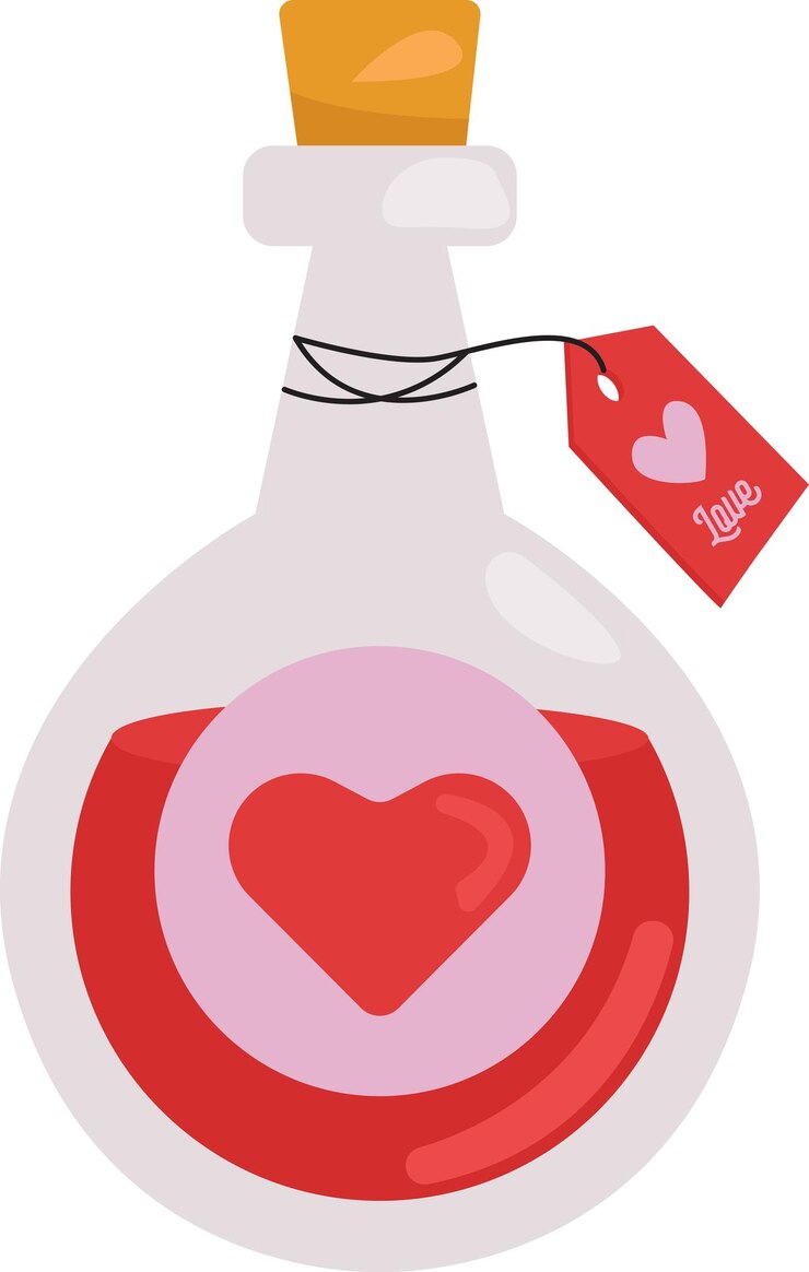 Vector poción de amor