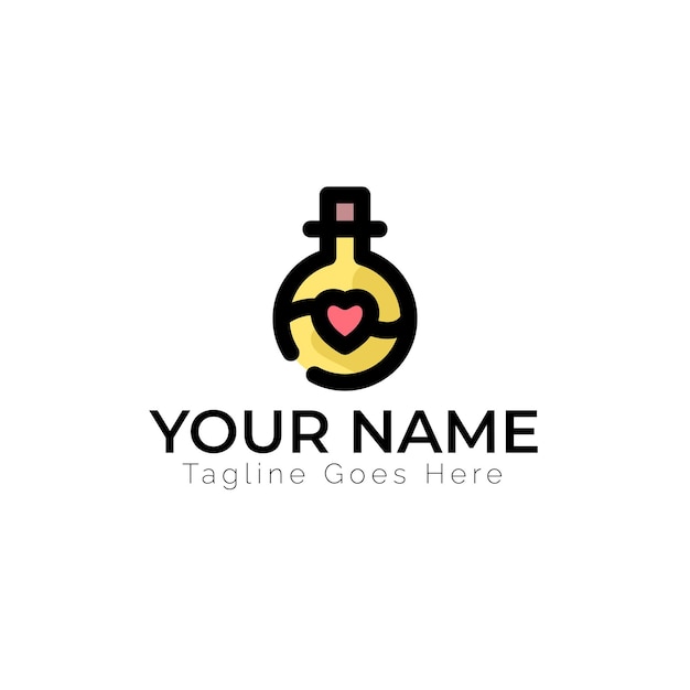 Poción para el corazón Un nuevo diseño de logotipo para su negocio