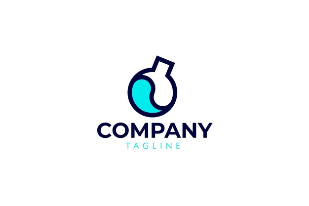 poción geométrica moderna diseño de logotipo yin yang