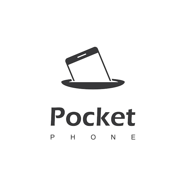 Pocket gadget inspiración para el diseño del logotipo del teléfono móvil