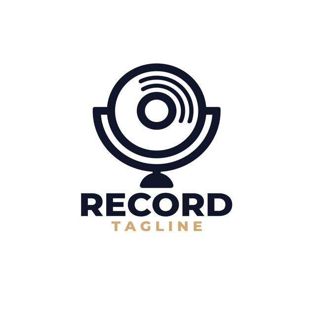 Podcast disc Logo Símbolo Ilustración vectorial Inteligente limpio y moderno inspiración para el diseño de logotipo