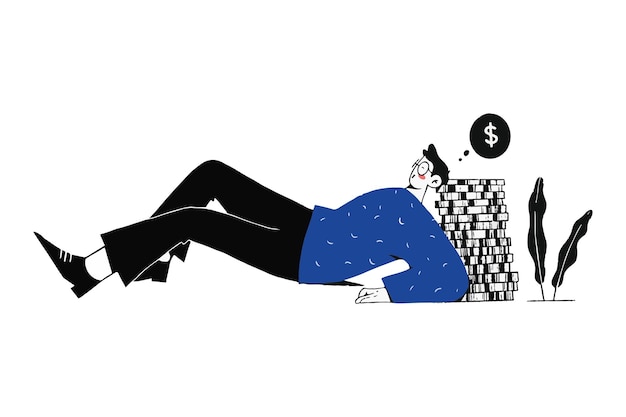 Podcast soñando rica ilustración de monetización
