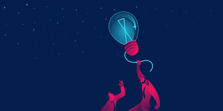 Vector poder de solución, concepto de idea de negocio