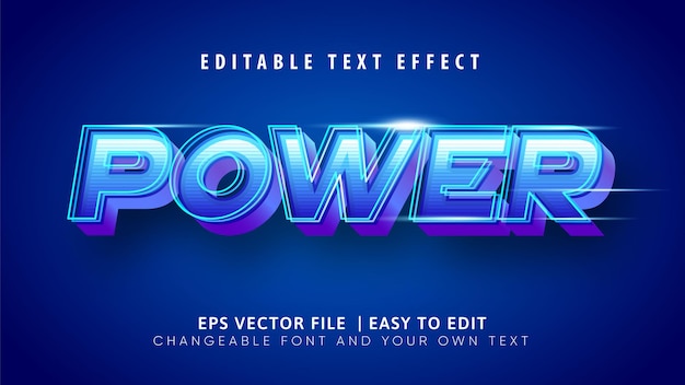 Vector poder de texto editable