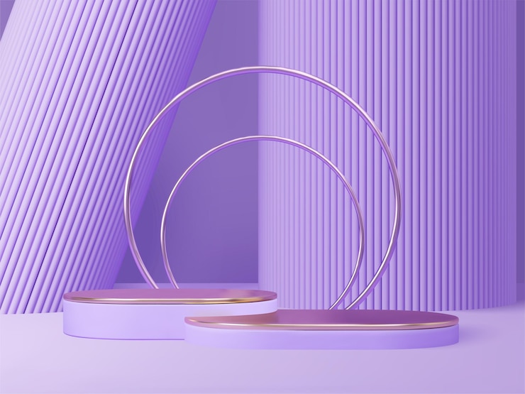 Vector podio 3d en blanco
