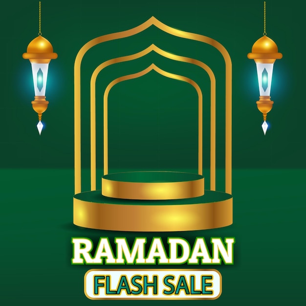 Podio 3D para promoción de venta de Ramadán.