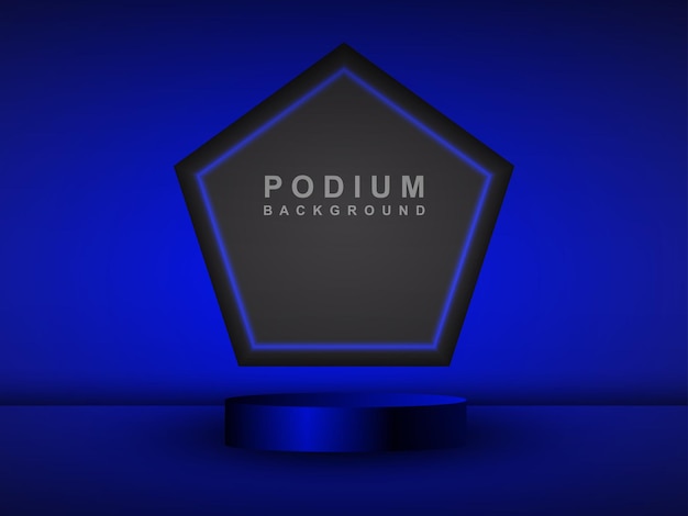 Podio cilíndrico con fondo Presentación del producto simulacro de escenario o plataforma de podio