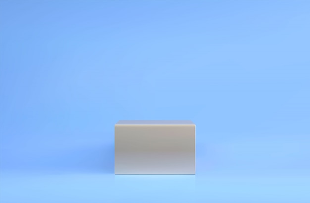 Podio cuadrado, pedestal o plataforma, fondo para la presentación de productos cosméticos. podio 3d lugar de publicidad. fondo de soporte de producto en blanco en colores pastel.