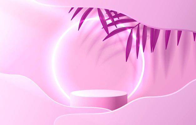 Podio de escenario con escena de podio de escenario de iluminación con vector de fondo de elemento de decoración de premio