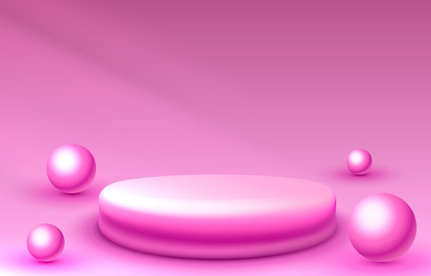 Podio de escenario con escena de podio de escenario de iluminación con vector de fondo de elemento de decoración de premio