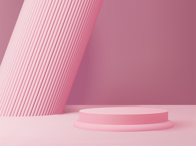Podio renderizado en 3D para la exhibición de su producto
