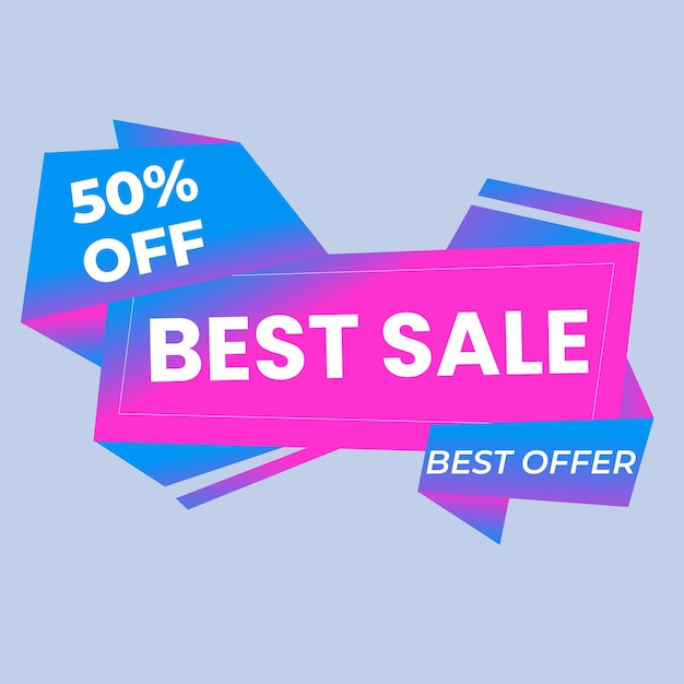Podio de venta de descuento colorido Composición de oferta especial Ilustración vectorial