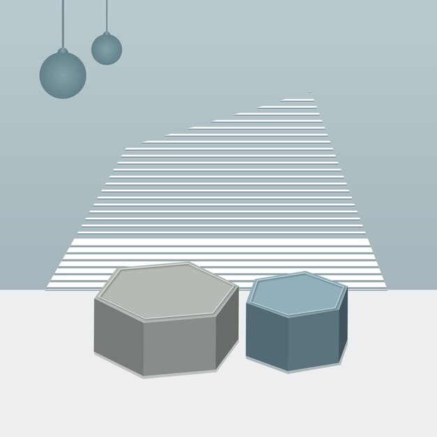 Podios modernos podios de escena de diseño o podios mínimos.