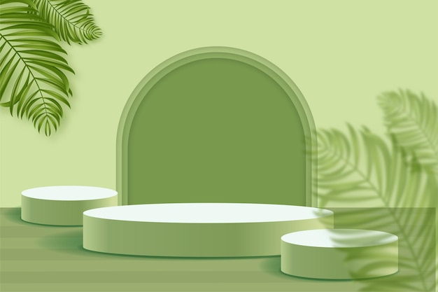 Podium 3d para producto con efecto de arcilla limpia